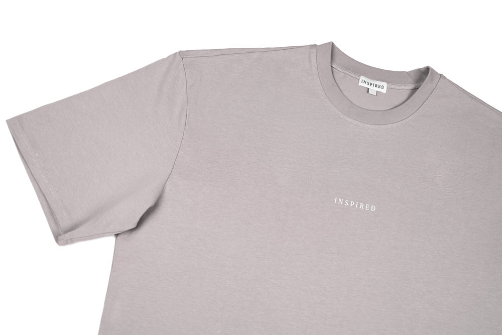 Stone Beige – Minimal Front Mark (White)