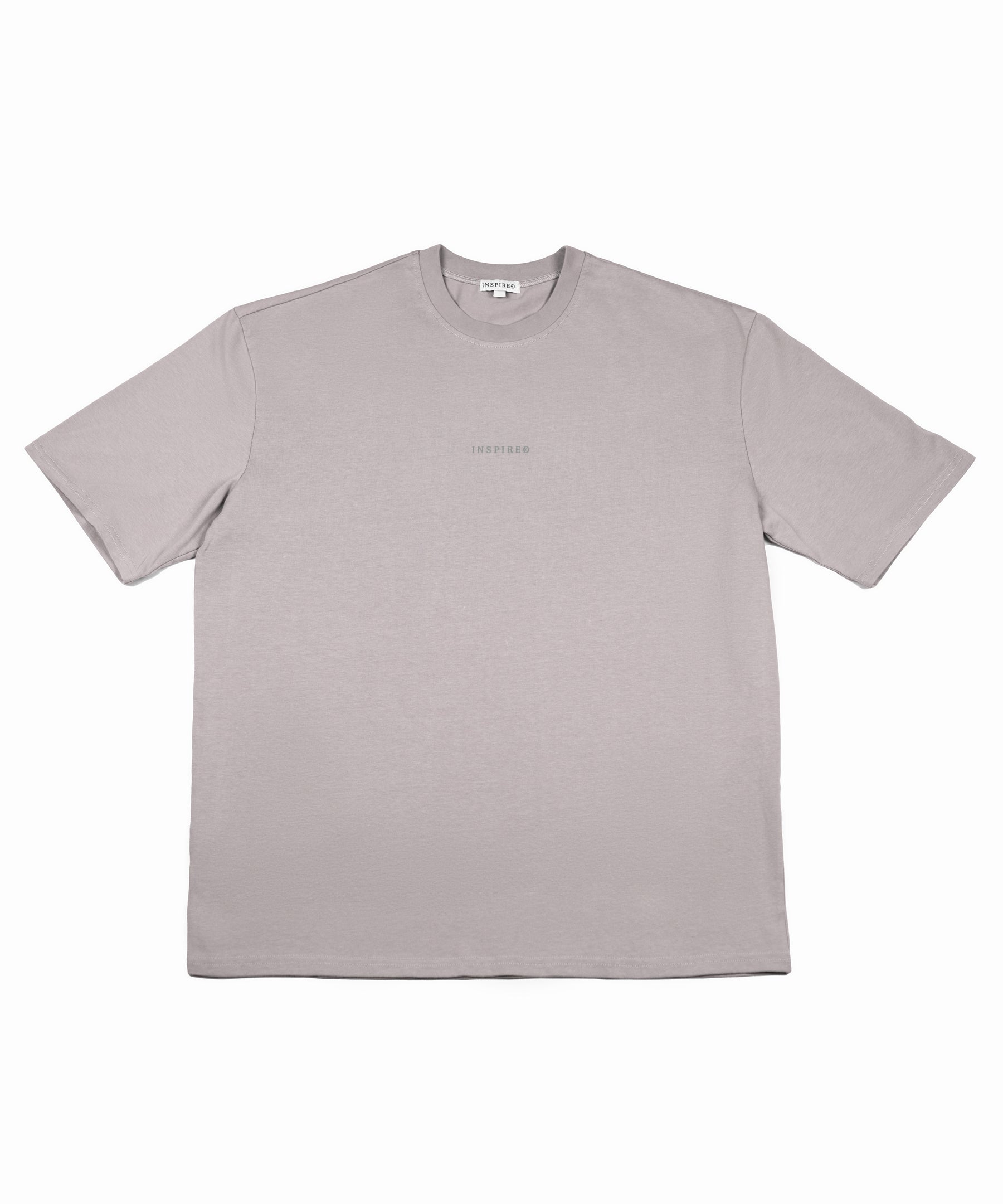 Stone Beige – Minimal Front Mark (Grey Logo)
