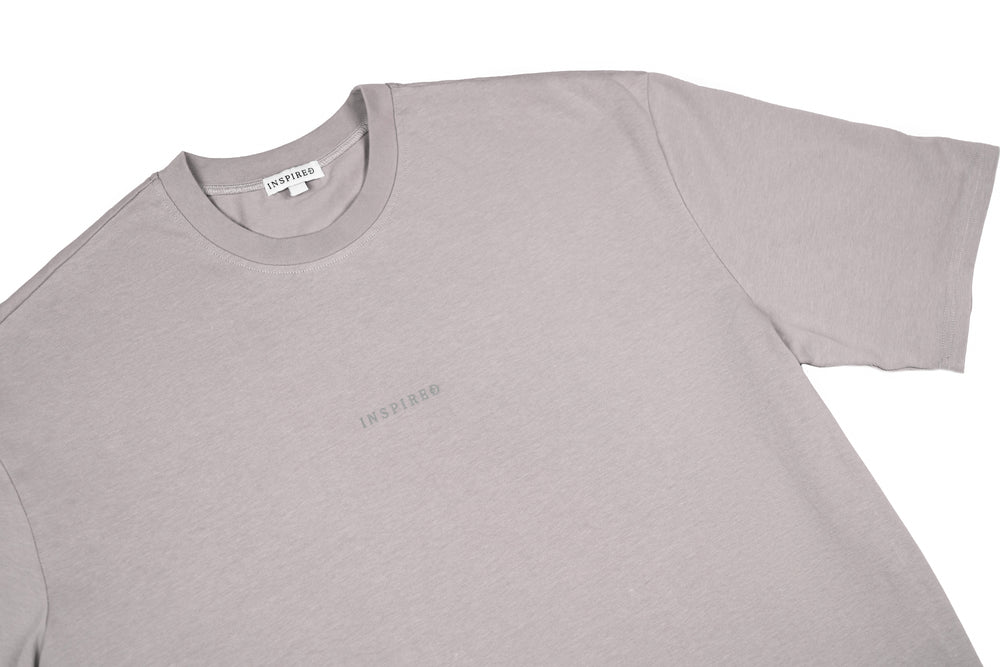 Stone Beige – Minimal Front Mark (Grey Logo)