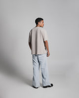 Stone Beige – Minimal Front Mark (White)